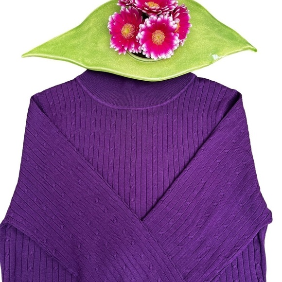 BIANCA Nygard Petite Long Sleeve Silk Cotton Blend Sweater EUC - Picture 3 of 9